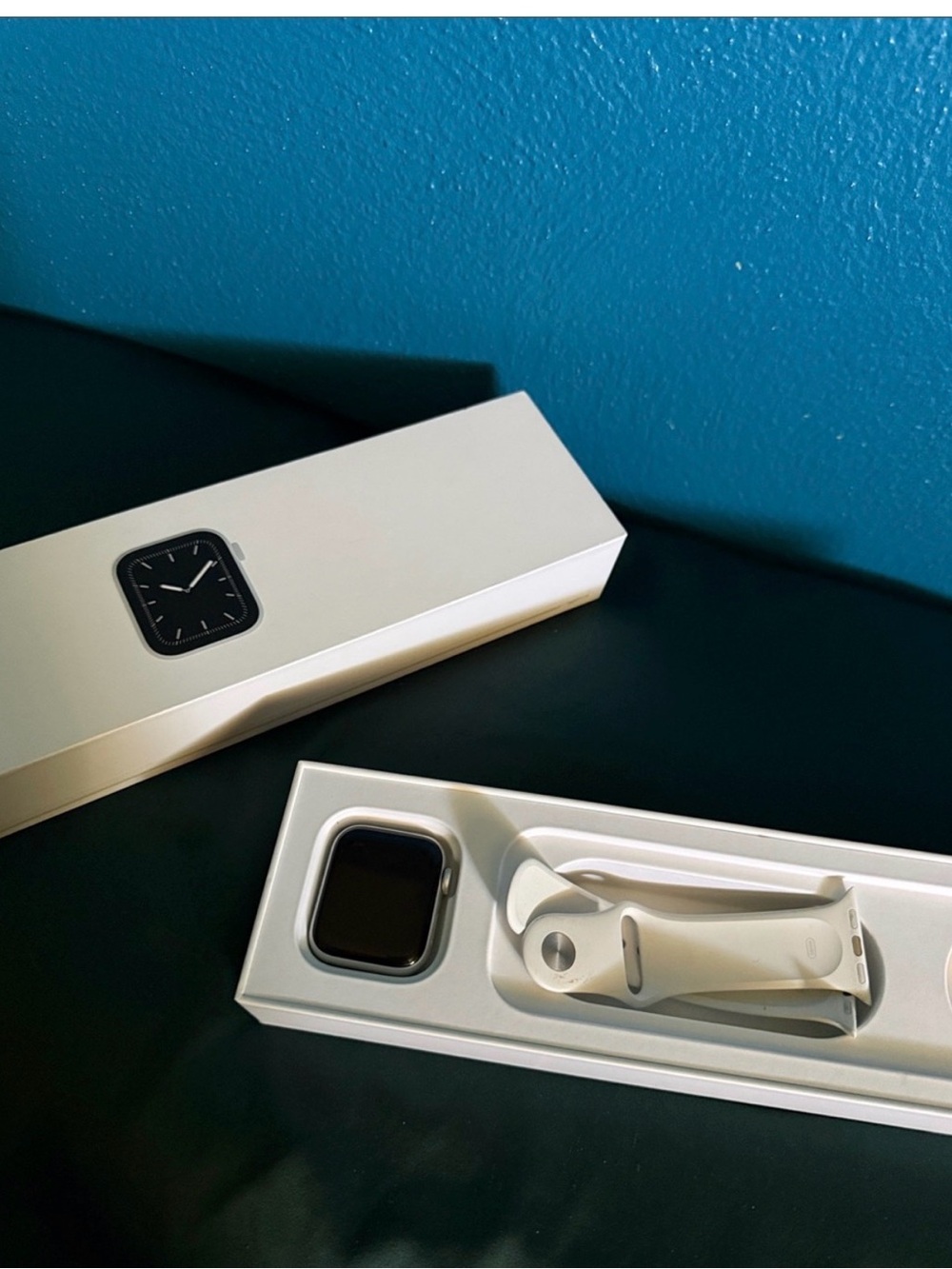 White Apple Watch with White Sport Band - Electronics Wearable